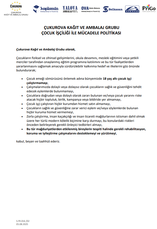 Çocuk İşçiliği ile Mücadele Politikası