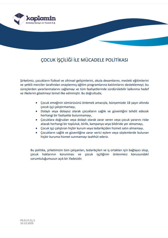 ÇOCUK İŞÇİLİĞİ İLE MÜCADELE POLİTİKASI